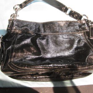 Coach F0926-F12735 Zoe Black Patent Leather Hobo Bag